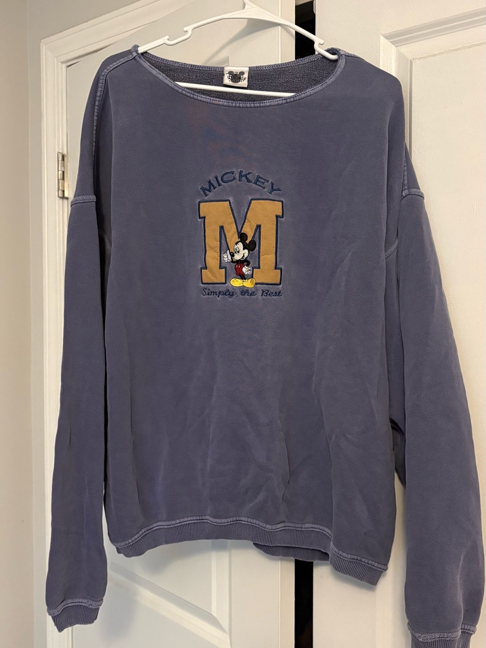Mickey Graphic Crewneck Sweater in Slate Blue